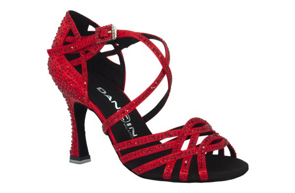 Dancin Sat n Rojo con Strass Zapatos de Baile by Dancin Cupidanza